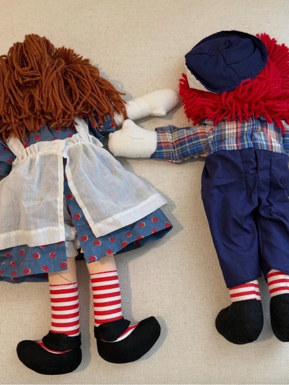 80th/85th Anniversary Raggedy Ann & Raggedy Andy Commemorative Dolls 17”